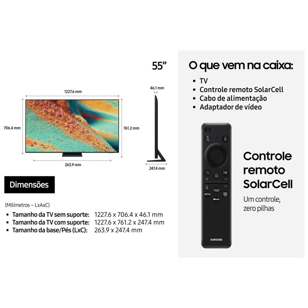 Smart TV 55"" Samsung 4K Neo QLED QN85F QN55QN85FAGXZD 120Hz Tizen NQ4 AI Gen2 Bixby Alexa 4 HDMI - view 8