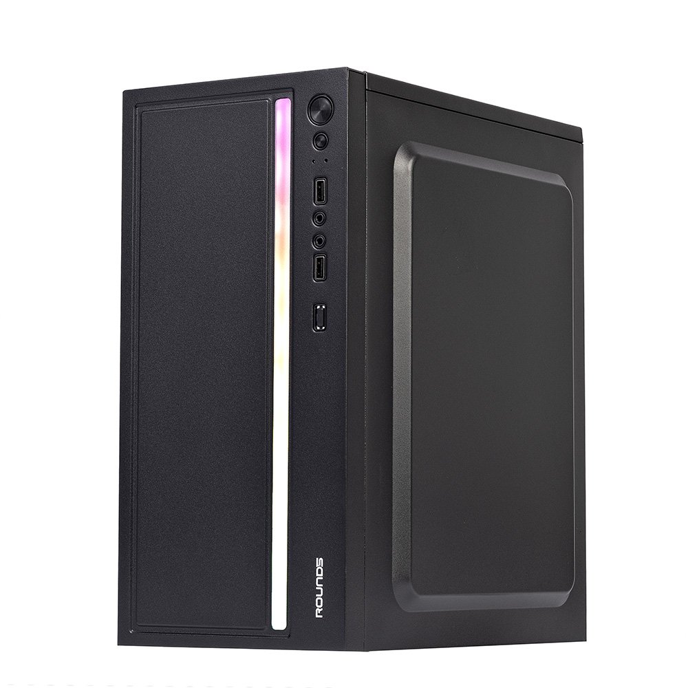 Gabinete Gamer Round5 Viper, Mini Tower, RGB, M-ATX, Lateral em Vidro, Preto - R5-VIPER-B-2179