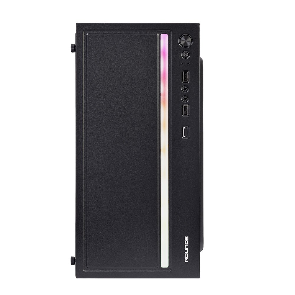 Gabinete Gamer Round5 Viper, Mini Tower, RGB, M-ATX, Lateral em Vidro, Preto - R5-VIPER-B-2179