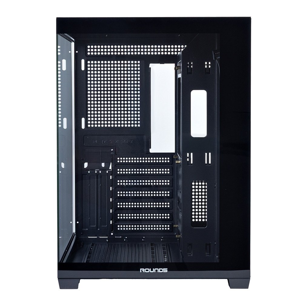 Gabinete Gamer Round5 Genos, Mid Tower, ATX, Aquário, Frontal e Lateral em Vidro, Preto - R5-GENOS-B-2189