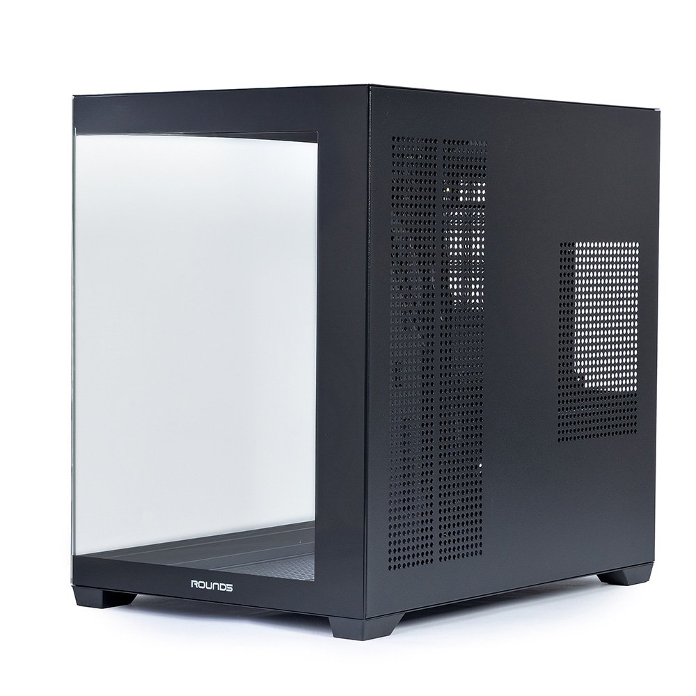Gabinete Gamer Round5 Genos, Mid Tower, ATX, Aquário, Frontal e Lateral em Vidro, Preto - R5-GENOS-B-2189