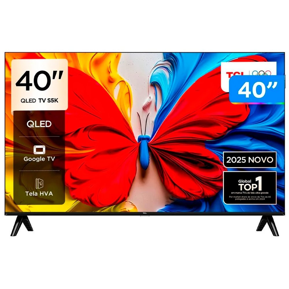 Smart TV 40"" TCL Full HD QLED 40S5K Google TV 2 HDMI - view 2
