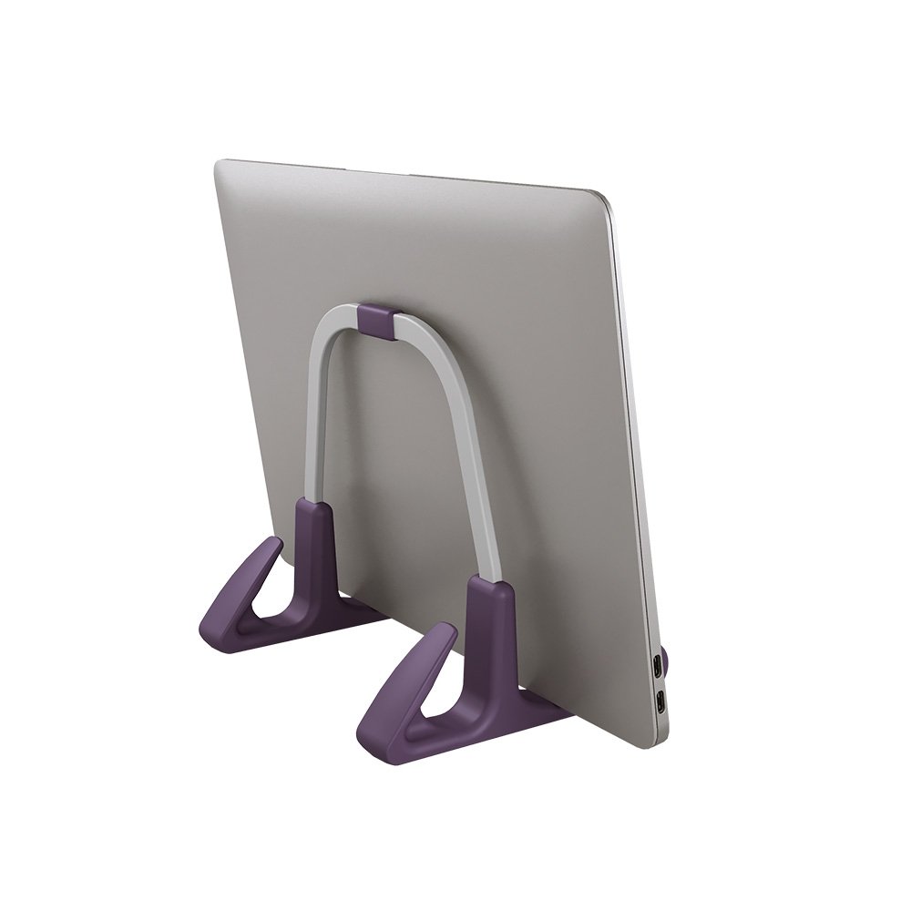 Suporte vertical para Notebook e Tablet Octoo LiteStand Vertical, Ice Silver e Roxo - 9575