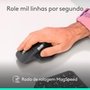 Mouse Sem Fio Logitech MX Master 4, Sensação Tátil do Haptic Feedback, USB-C, Bluetooth,Cinza Claro - 910-007566