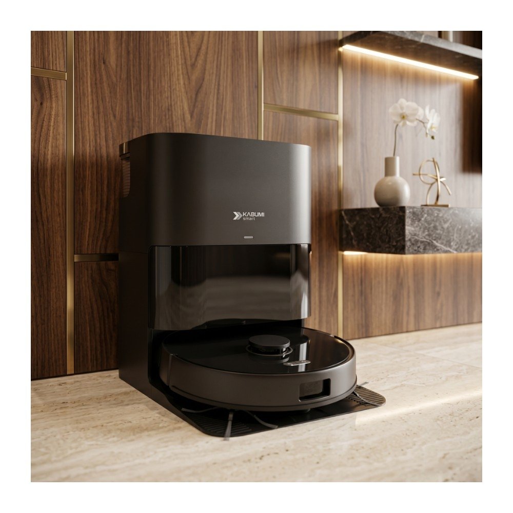 Robô Aspirador e passa pano KABUM! smart K4000, Base Autolimpante, MOP Duplo Extensível, IA, 20000Pa, 127V, Preto - KSAR400010PT