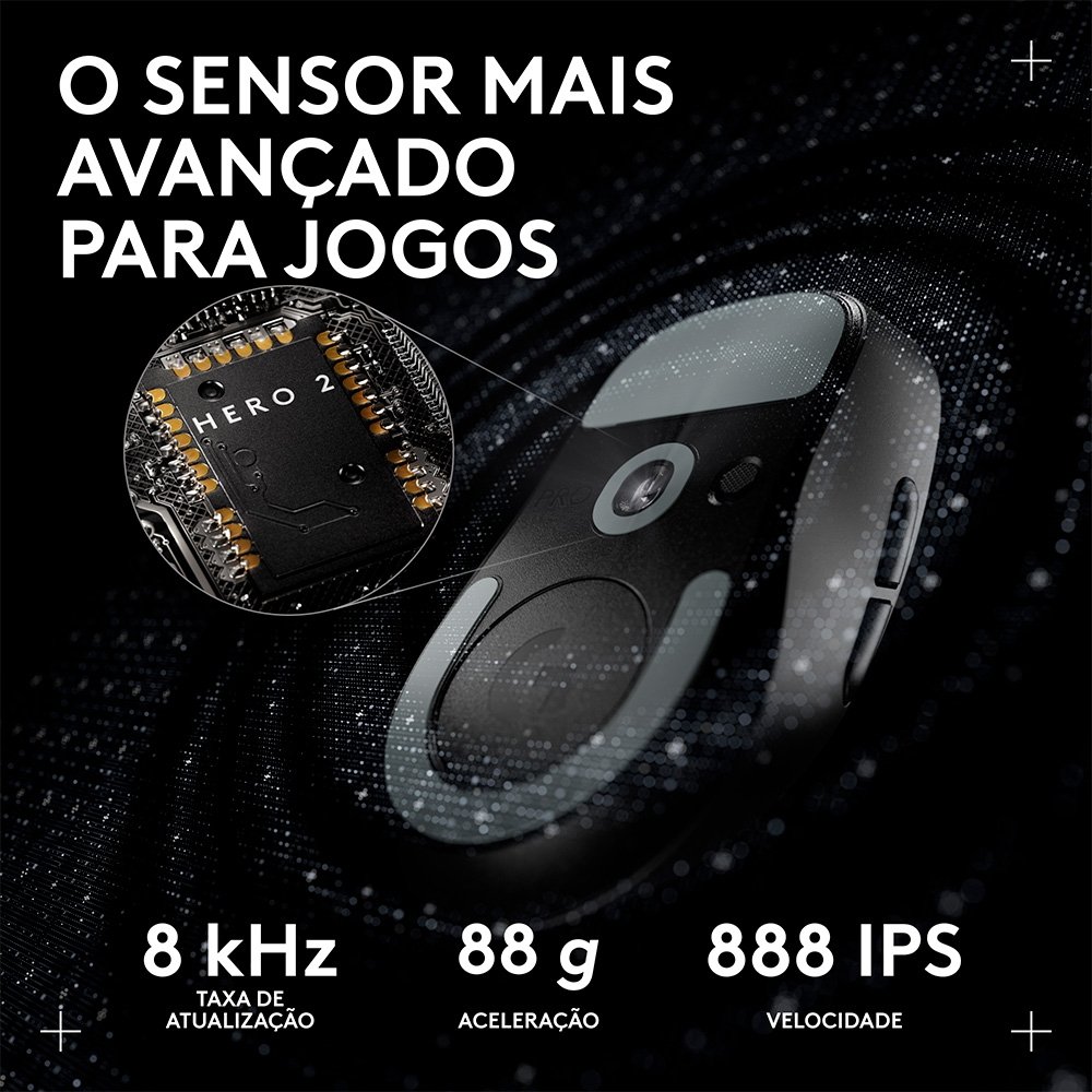 Mouse Gamer Sem Fio Logitech G PRO X SUPERLIGHT 2c, 5 botões, 44000 DPI, Atualização de até 8 kHz, PC e Mac, Preto - 910-007530 Mouse Gamer Sem Fio Logitech G PRO X SUPERLIGHT 2c, 5 botões, 44000 DPI, Atualização de até 8 kHz, PC e Mac, Preto - 910-007530