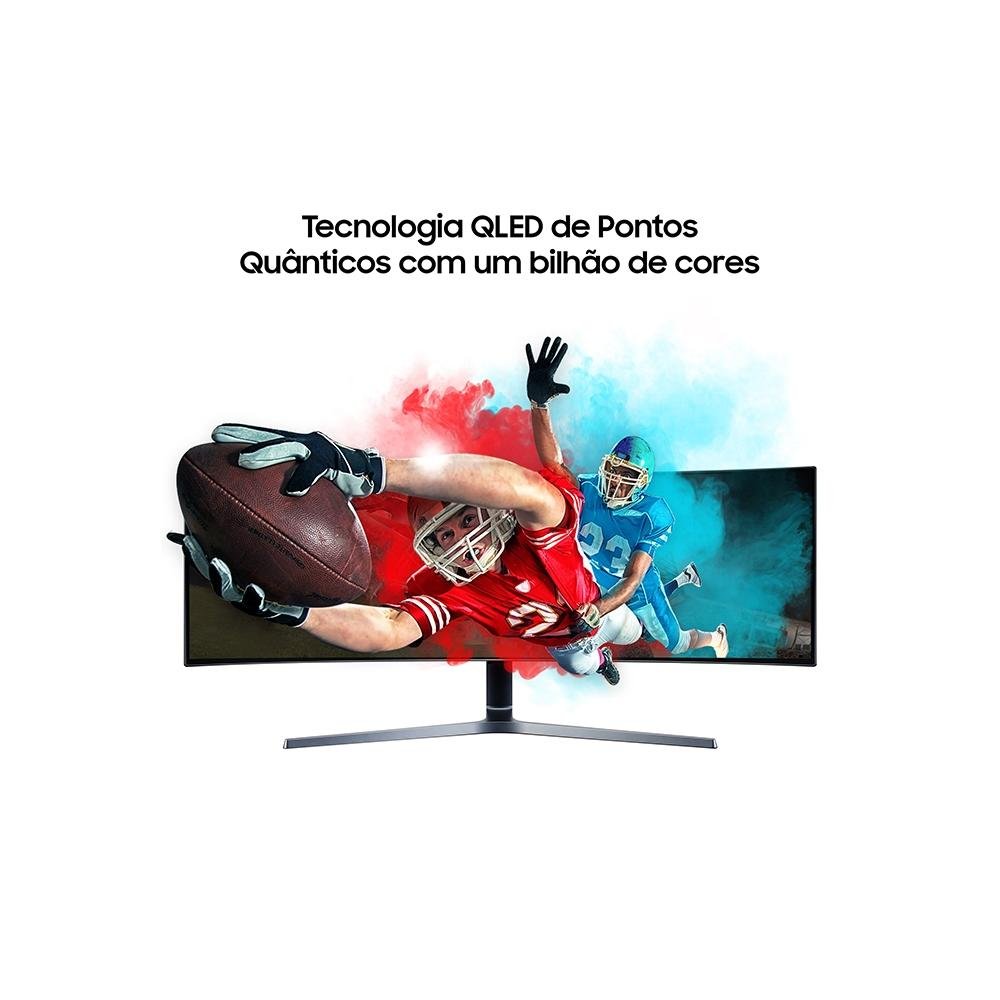 Monitor Gamer Samsung Odyssey 49' QLED, Curvo, 144 Hz, Full HD, 1ms, FreeSync, HDR 600, 125% sRGB, HDMI/DisplayPort - LC49HG90DMLXZD Monitor Gamer Samsung Odyssey 49' QLED, Curvo, 144 Hz, Full HD, 1ms, FreeSync, HDR 600, 125% sRGB, HDMI/DisplayPort - LC49HG90DMLXZD