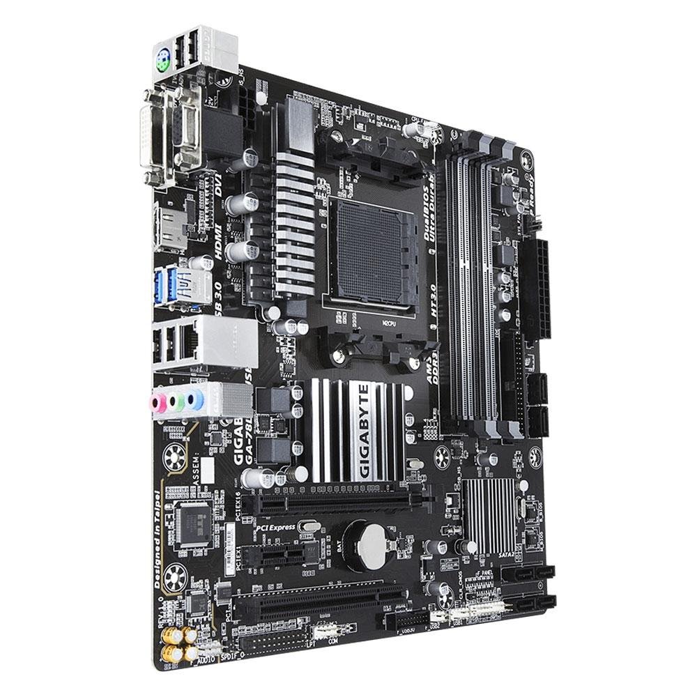 Placa-Mãe Gigabyte GA-78LMT-USB3 R2, AMD AM3+, mATX, DDR3 Placa-Mãe Gigabyte GA-78LMT-USB3 R2, AMD AM3+, mATX, DDR3