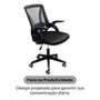 Cadeira de Escritório Husky First, Braço Retrátil, Até 120kg, Mesh, Reclínio Até 100º, Butterfly, Ajuste de Altura, Preto - HCO100PT