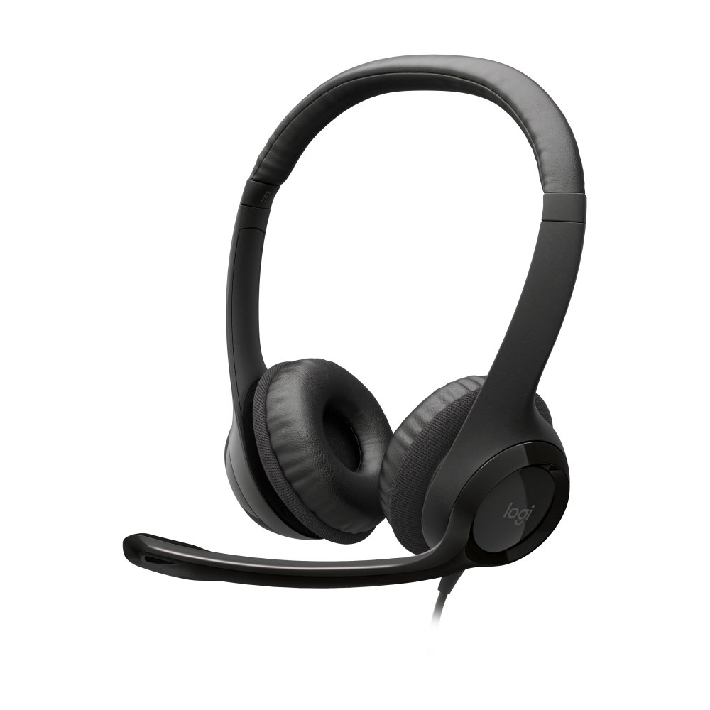 Headset com fio USB Logitech H390 com Almofadas, Controles de Áudio Integrado e Microfone com Redução de Ruído - 981-000014 Headset com fio USB Logitech H390 com Almofadas, Controles de Áudio Integrado e Microfone com Redução de Ruído - 981-000014