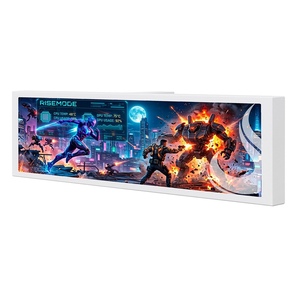 Tela Secundaria Gamer Smart Screen Support Rise Mode, 9.2" IPS, USB-C, Branco - RM-SCP-W Tela Secundaria Gamer Smart Screen Support Rise Mode, 9.2" IPS, USB-C, Branco - RM-SCP-W