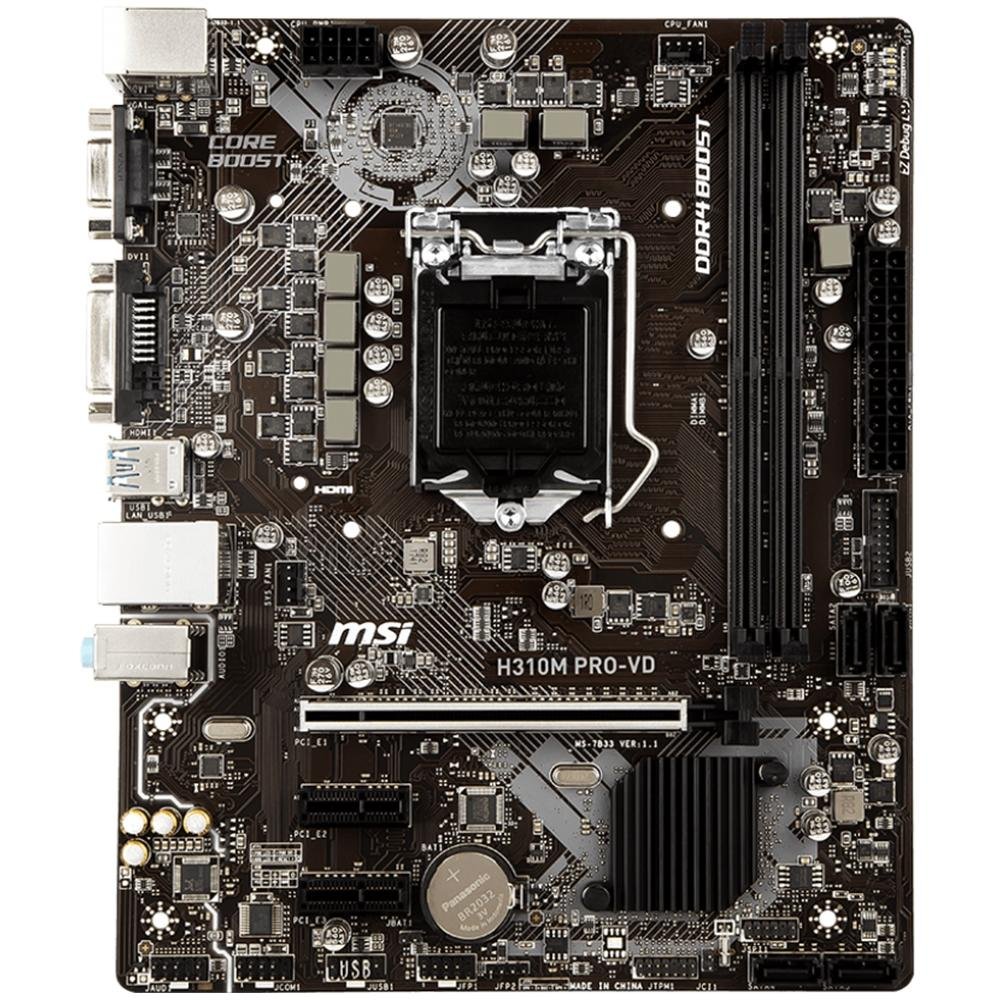 Placa-Mãe MSI H310M Pro-VD, Intel LGA 1151, mATX, DDR4
