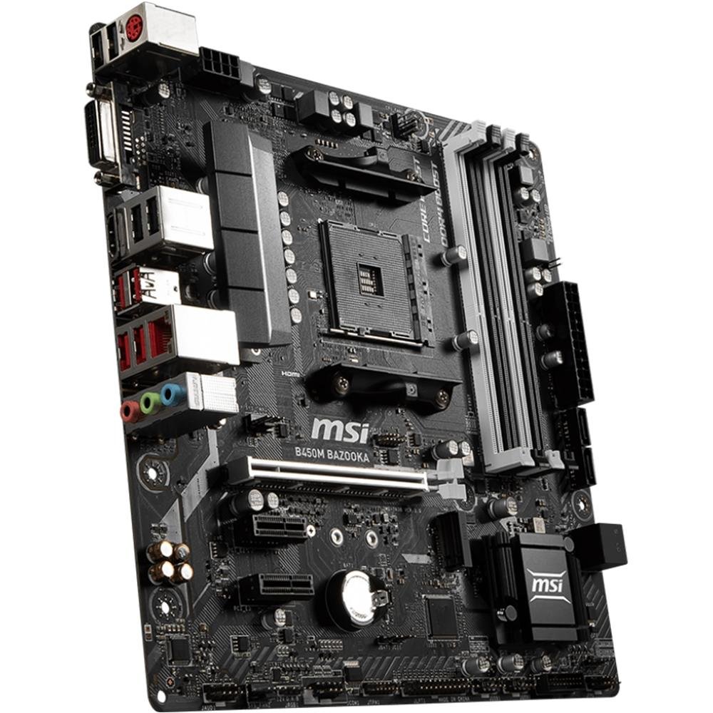 Placa-Mãe MSI B450M Bazooka, AMD AM4, mATX, DDR4