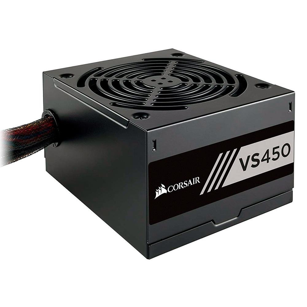 Fonte Corsair 450W 80 Plus White VS450 - CP-9020170-BR Fonte Corsair 450W 80 Plus White VS450 - CP-9020170-BR