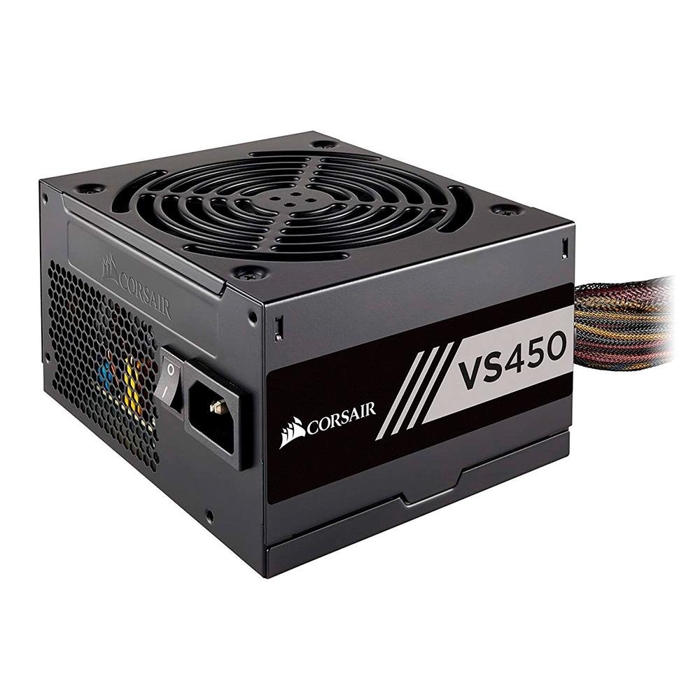 Fonte Corsair 450W 80 Plus White VS450 - CP-9020170-BR Fonte Corsair 450W 80 Plus White VS450 - CP-9020170-BR