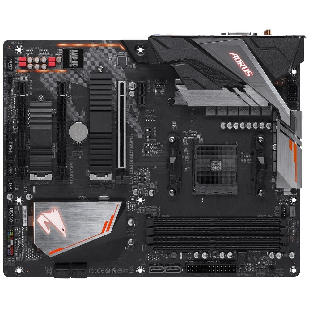マザーボード GIGABYTE B450 AORUS PRO WIFI Socket AM4 Placa Mãe Gigabyte Aorus B450 Aorus Pro Wi-Fi, AMD AM4, ATX, DDR4