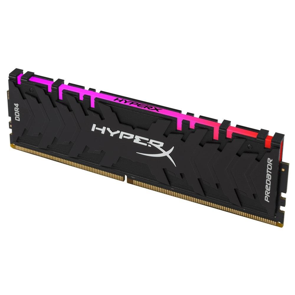 Memória HyperX Predator RGB, 16GB (2x8GB), 3200MHz, DDR4, CL16, Preto - HX432C16PB3AK2/16 Memória HyperX Predator RGB, 16GB (2x8GB), 3200MHz, DDR4, CL16, Preto - HX432C16PB3AK2/16