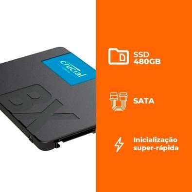 SSD Crucial BX500 480 GB Sata | KaBuM!