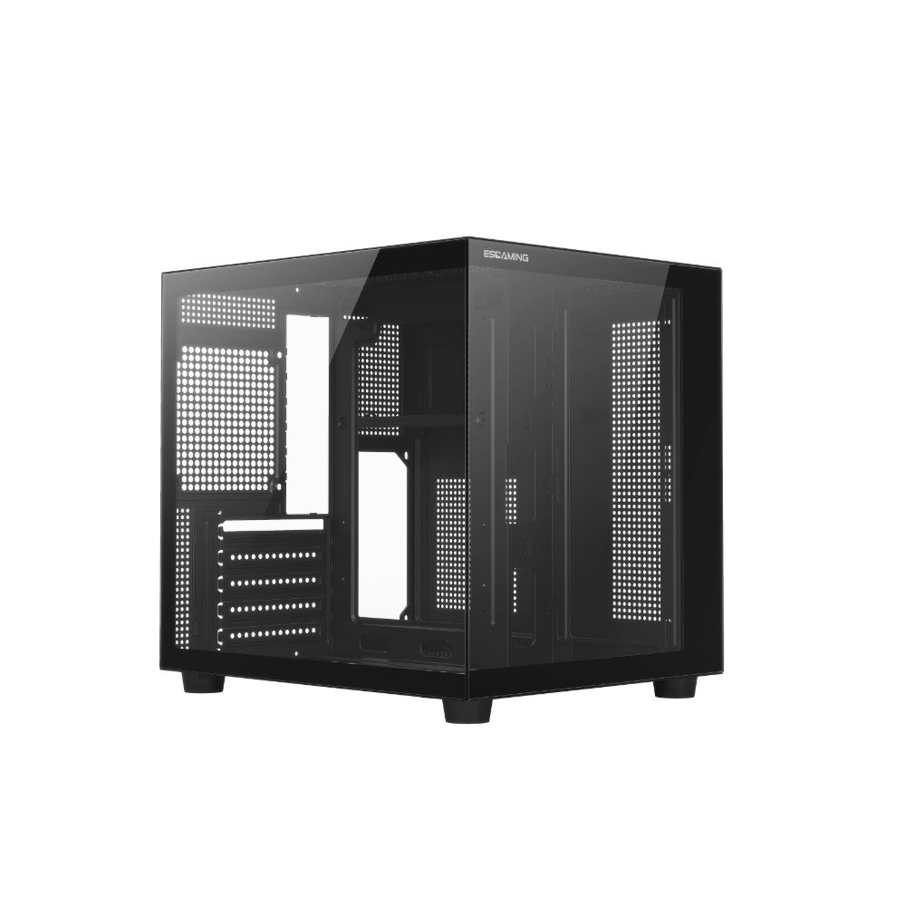 Gabinete Gamer Esgaming EBOX, Mid Tower, M-ATX, Frontal e Lateral em Vidro Temperado, Sem Fans, Preto - 8001 Gabinete Gamer Esgaming EBOX, Mid Tower, M-ATX, Frontal e Lateral em Vidro Temperado, Sem Fans, Preto - 8001