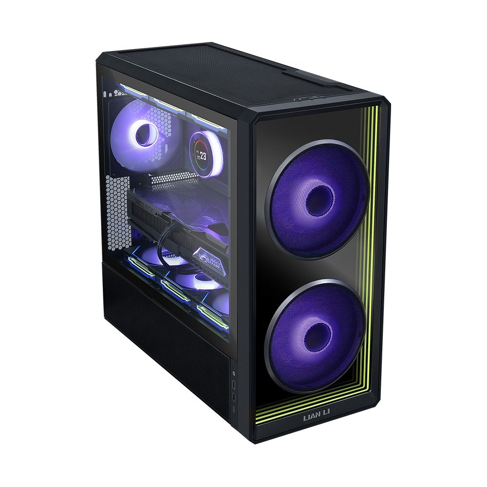 Gabinete Gamer Lian Li Lancool 217, Mid Tower, Lateral em Vidro, Com 3X Fans, Preto - LAN217INFX