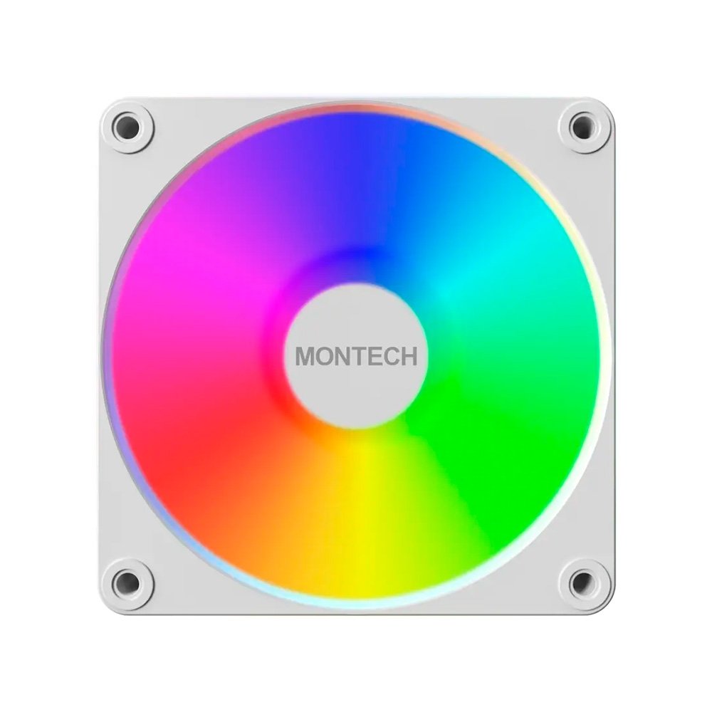 Kit Ventoinhas Montech GF120R V2, ARGB, Reverse, 3x 120mm, Branco - GF120RV2ARGB3PW
