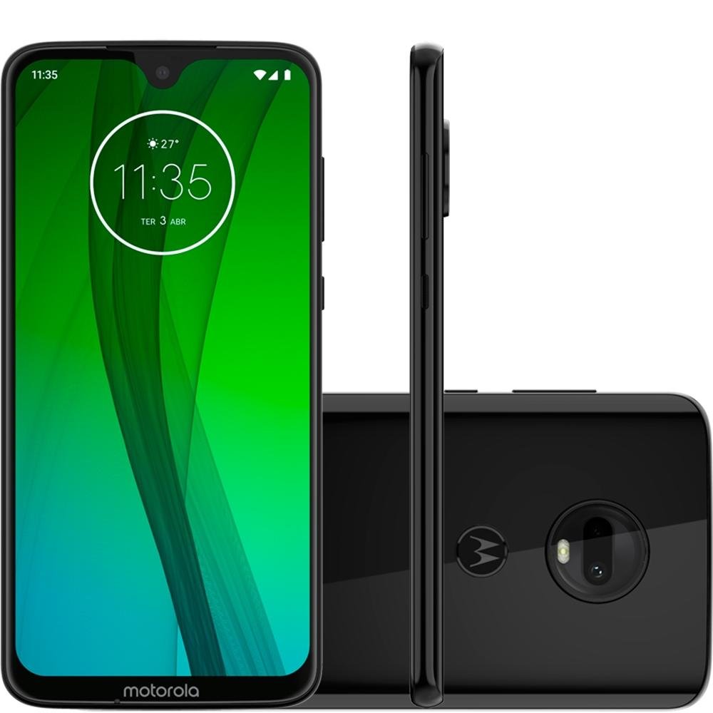 Smartphone Motorola Moto G7, 64GB, 12MP, Tela 6.2´, Ônix - XT1962-4 Smartphone Motorola Moto G7, 64GB, 12MP, Tela 6.2´, Ônix - XT1962-4