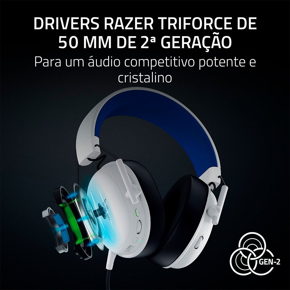 Razer BlackShark V3 X HyperSpeed White | KaBuM!