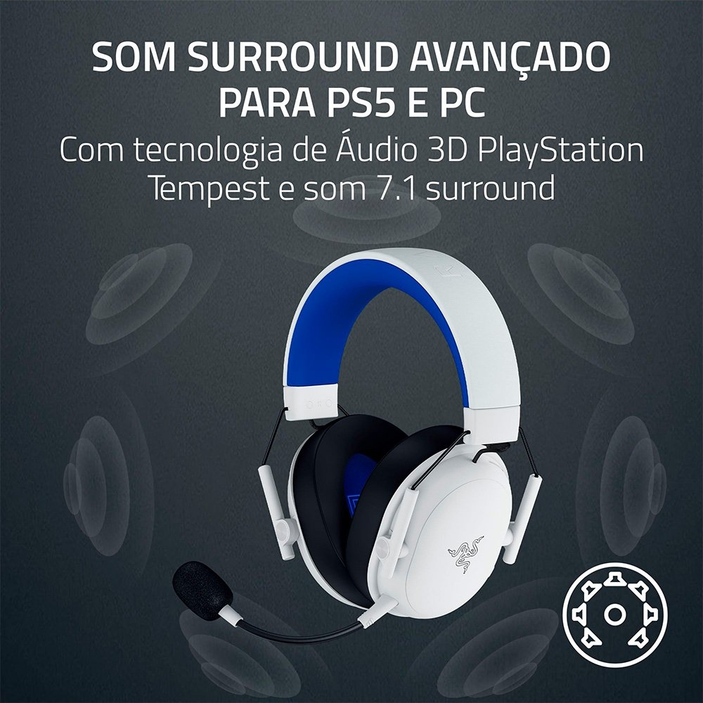 Razer BlackShark V3 X HyperSpeed White | KaBuM!