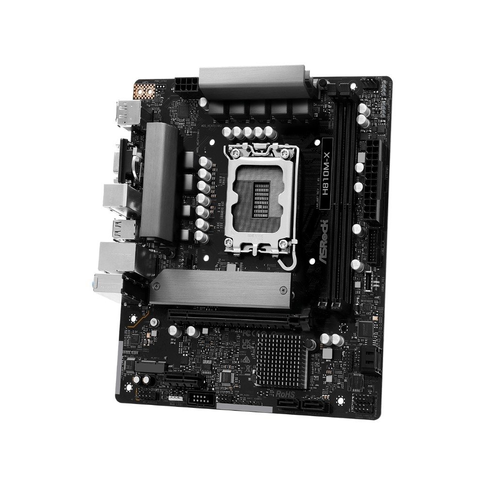 Placa-Mãe ASRock H810M-X Gen5, Intel LGA 1851, Micro ATX, DDR5 - 90-MXBU90-A0UAYZ