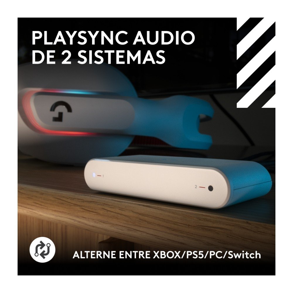 Headset Gamer Sem Fio Logitech G Astro A20 X LIGHTSPEED, Bluetooth, RGB LIGHTSYNC, PLAYSYNC AUDIO, PS5, Xbox, Switch e PC, Branco - 939-002252 Headset Gamer Sem Fio Logitech G Astro A20 X LIGHTSPEED, Bluetooth, RGB LIGHTSYNC, PLAYSYNC AUDIO, PS5, Xbox, Switch e PC, Branco - 939-002252