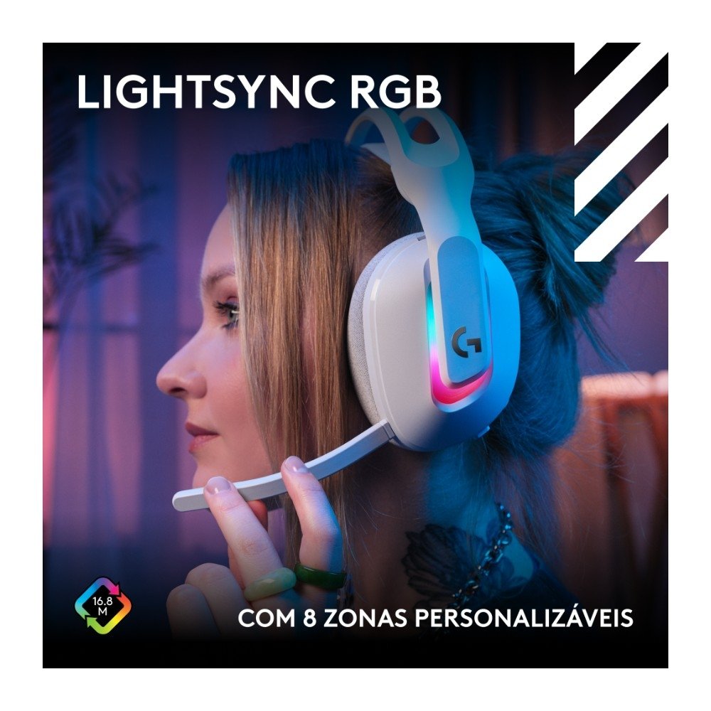 Headset Gamer Sem Fio Logitech G Astro A20 X LIGHTSPEED, Bluetooth, RGB LIGHTSYNC, PLAYSYNC AUDIO, PS5, Xbox, Switch e PC, Branco - 939-002252 Headset Gamer Sem Fio Logitech G Astro A20 X LIGHTSPEED, Bluetooth, RGB LIGHTSYNC, PLAYSYNC AUDIO, PS5, Xbox, Switch e PC, Branco - 939-002252