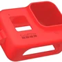 Capa Silicone Gopro Hero 8 + Cordão Ajustável - Sleeve + Lanyard Cor Vermelho