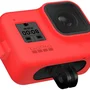 Capa Silicone Gopro Hero 8 + Cordão Ajustável - Sleeve + Lanyard Cor Vermelho