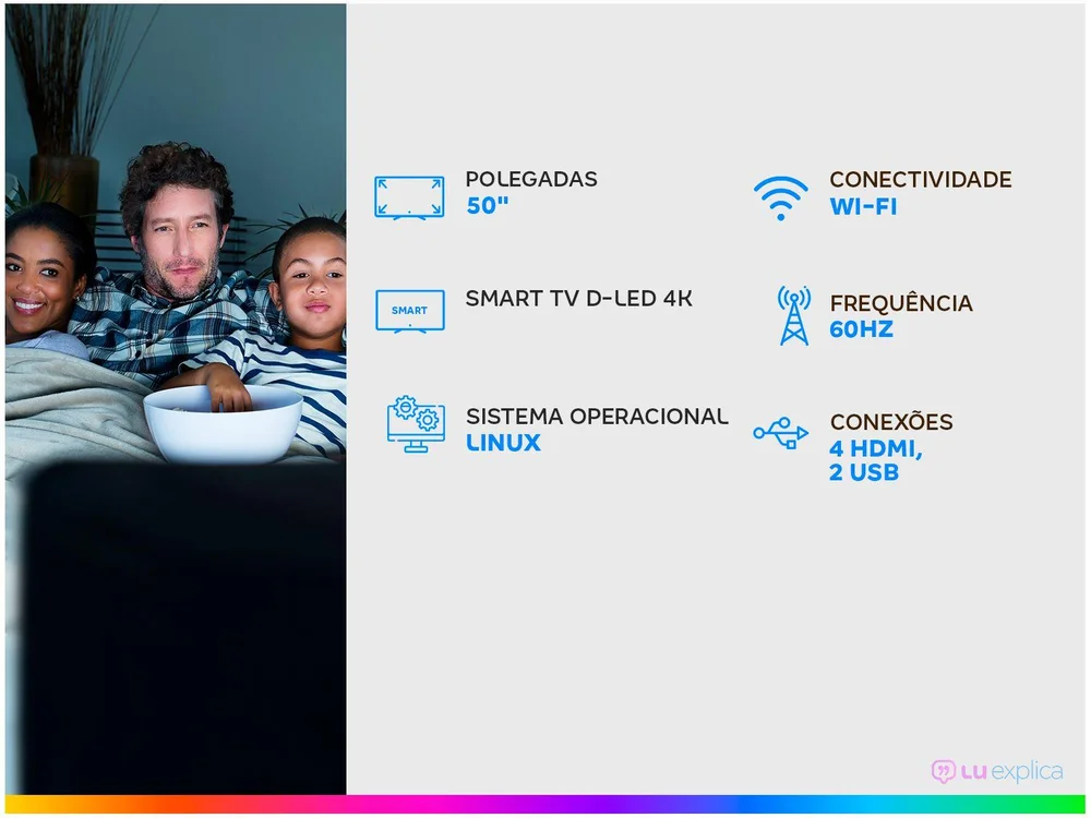 Smart TV LED Philco 50 Polegadas 4K, Ultra HD, HDMI, 2 USB, Wi-Fi - PTV50N10N5E4 Smart TV LED Philco 50 Polegadas 4K, Ultra HD, HDMI, 2 USB, Wi-Fi - PTV50N10N5E4