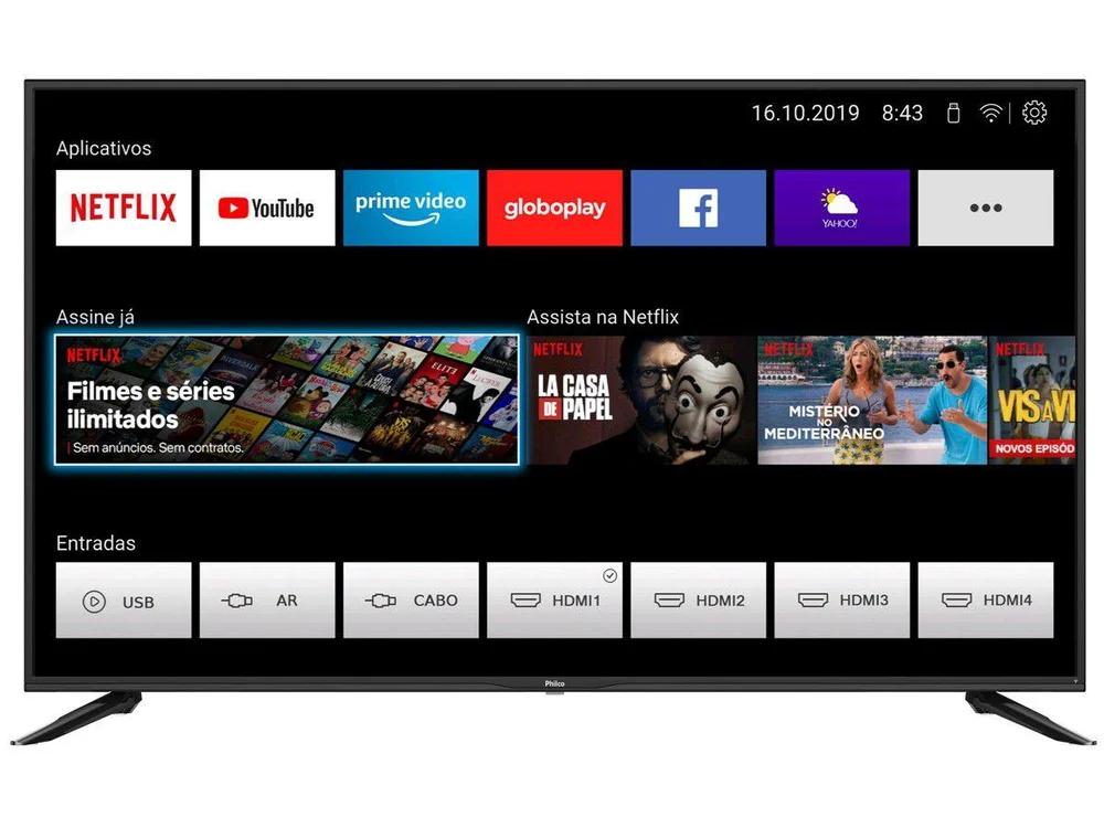 Smart TV LED Philco 50 Polegadas 4K, Ultra HD, HDMI, 2 USB, Wi-Fi - PTV50N10N5E4 Smart TV LED Philco 50 Polegadas 4K, Ultra HD, HDMI, 2 USB, Wi-Fi - PTV50N10N5E4
