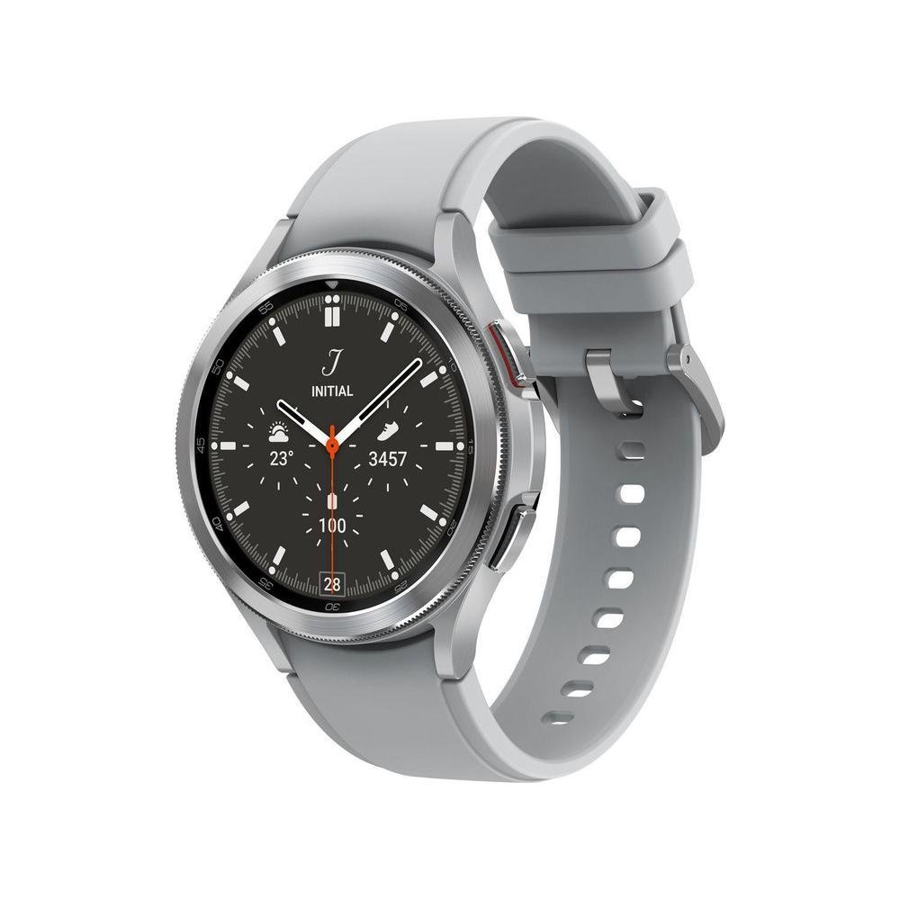 Smartwatch Samsung Galaxy Watch 4 Classic, 46mm, Bluetooth, Wifi, Dual-Core, Prata - SM-R890NZSPZTO Smartwatch Samsung Galaxy Watch 4 Classic, 46mm, Bluetooth, Wifi, Dual-Core, Prata - SM-R890NZSPZTO