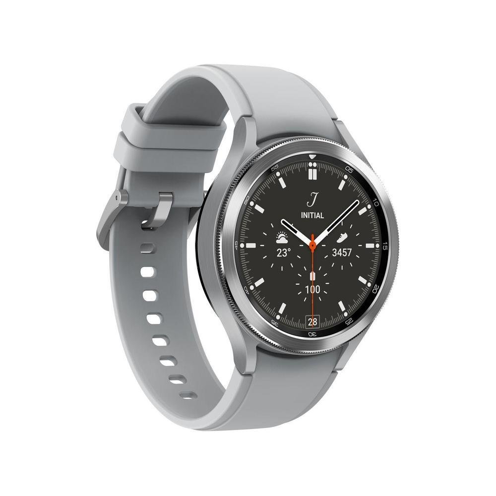 Smartwatch Samsung Galaxy Watch 4 Classic, 46mm, Bluetooth, Wifi, Dual-Core, Prata - SM-R890NZSPZTO Smartwatch Samsung Galaxy Watch 4 Classic, 46mm, Bluetooth, Wifi, Dual-Core, Prata - SM-R890NZSPZTO