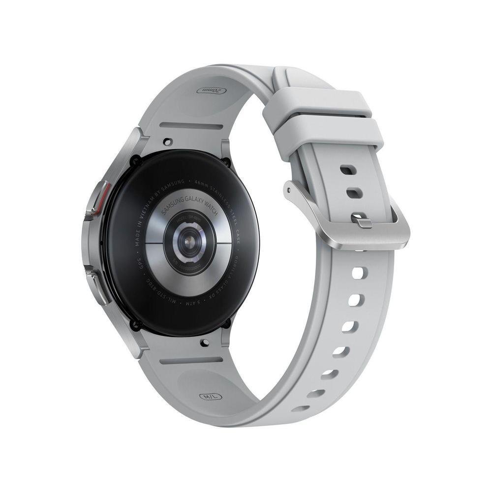 Smartwatch Samsung Galaxy Watch 4 Classic, 46mm, Bluetooth, Wifi, Dual-Core, Prata - SM-R890NZSPZTO Smartwatch Samsung Galaxy Watch 4 Classic, 46mm, Bluetooth, Wifi, Dual-Core, Prata - SM-R890NZSPZTO