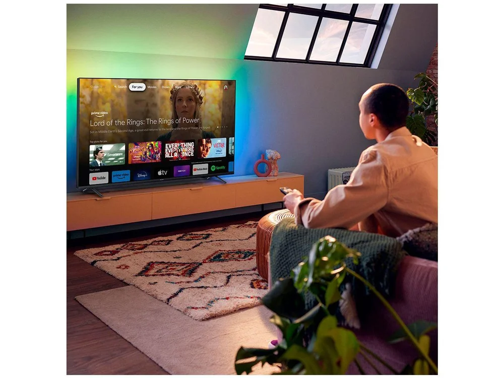 Smart Tv 75 Polegadas Philips Ambilight LED 4K UHD, 4 HDMI, 2 USB, WiFi, 60Hz, Prata - 75pug7908/78 Smart Tv 75 Polegadas Philips Ambilight LED 4K UHD, 4 HDMI, 2 USB, WiFi, 60Hz, Prata - 75pug7908/78
