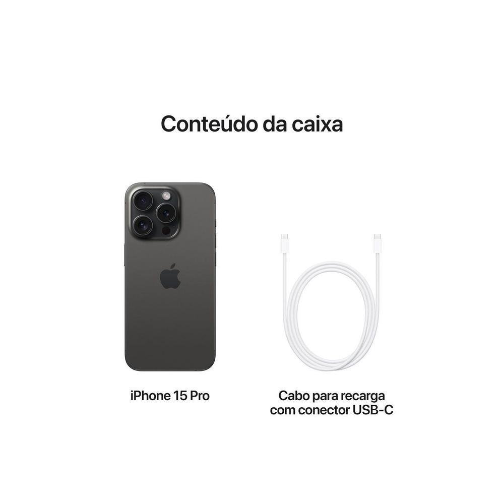 Apple iPhone 15 Pro 128GB Titânio Preto 6,1