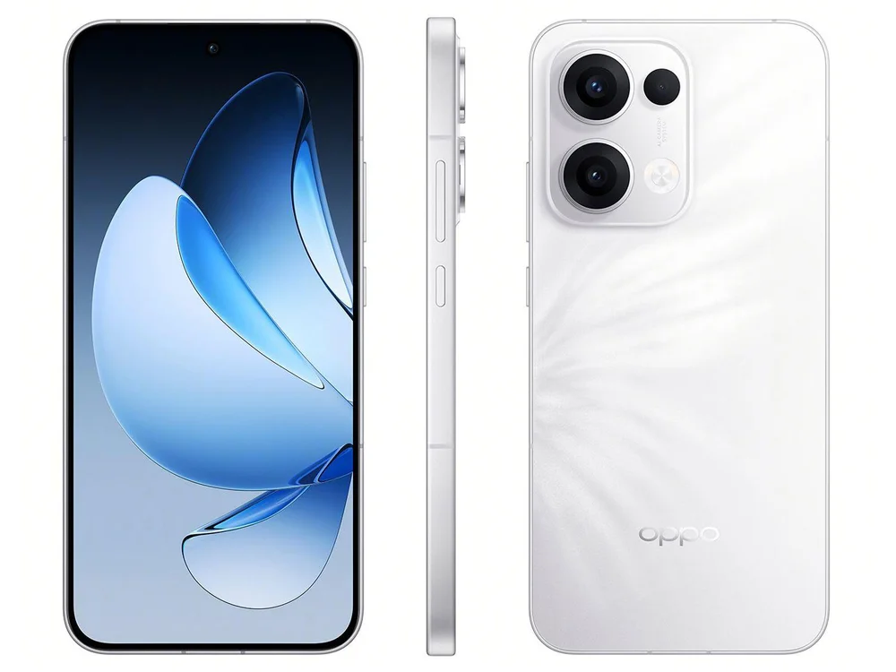 Smartphone OPPO Reno13 512GB Branco 5G 12GB RAM 6,67" Câm. Tripla + Selfie 50MP<br>
