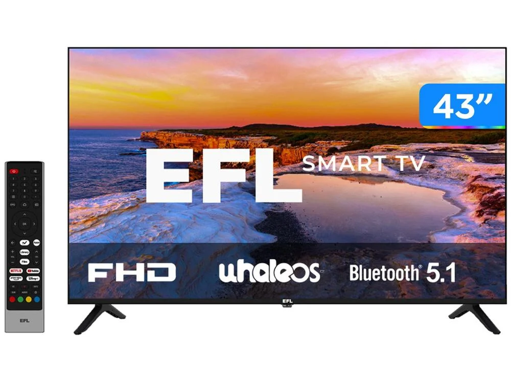 Smart TV 43"" HD EFL DLED SX800 43SX800FD 3 HMDI 2 USB