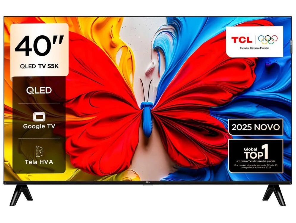 Smart TV 40"" TCL Full HD QLED 40S5K Google TV 2 HDMI - view 6
