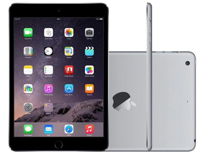 iPad Mini 3 Apple 128GB Cinza Chumbo Tela 7,9”