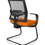 Cadeira Design Office Móveis Diretor, Linha Net Design, até 120Kgs, Tela Mesh, Laranja