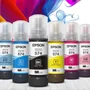 Kit Com 6 Refil De Tinta T574 L8050 L-8050 L18050 - Preto/cyan/magenta/yellow/magenta Claro /cyan Claro
