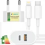 Carregador Turbo 40w Para Iphone, Cabo+fonte Entrada Dupla Carregador Rápido, Compatível C/iphone X Xr Se 11 12 13 14 Excellence Premium