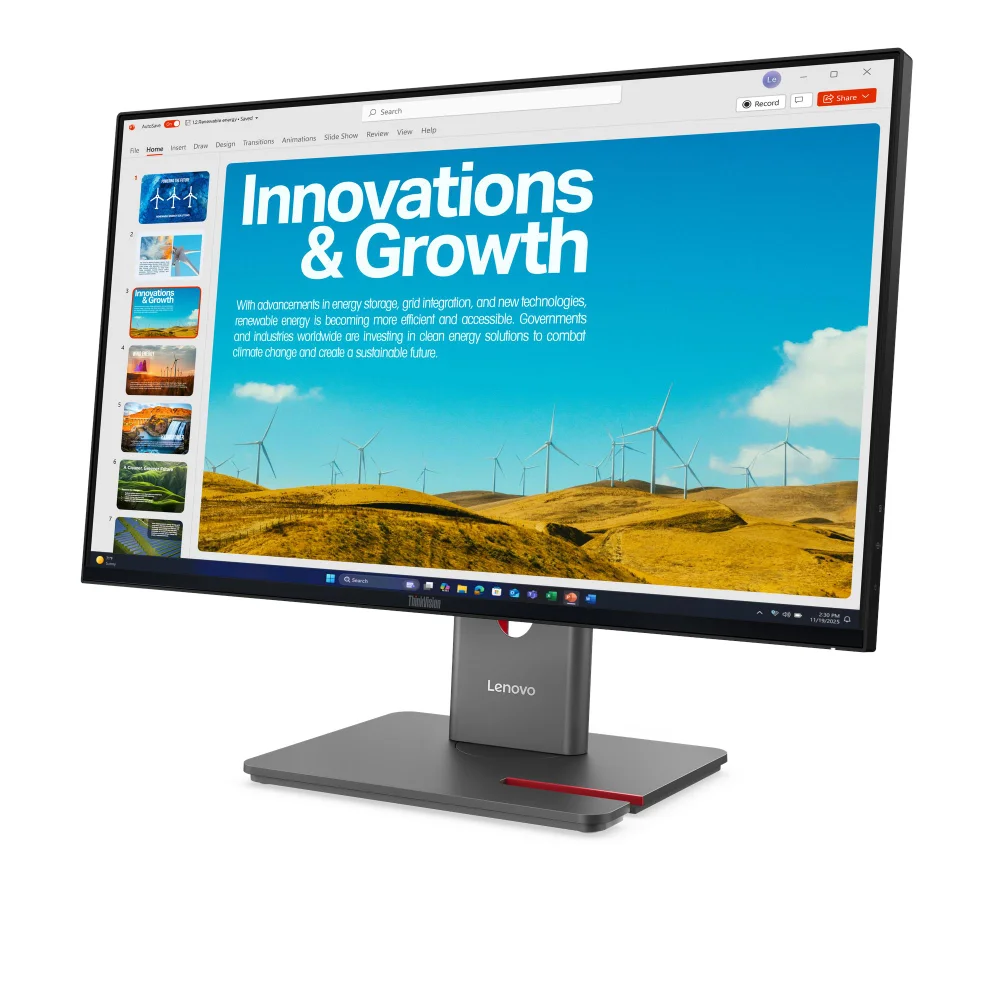 "Monitor Lenovo Thinkvision P24qd-40 23,8"" Qhd 2560x1440 4ms WLED 99% SRGB Ajuste De Brilho 48-120hz Compatível Com Thinkcentre – 3 Anos De Garantia" em Campinas - foto 3