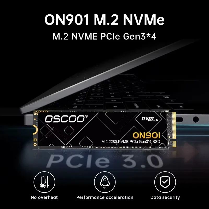 SSD Gamer OSCOO ON900 512GB M.2 NVMe – Carregamento Instantâneo
