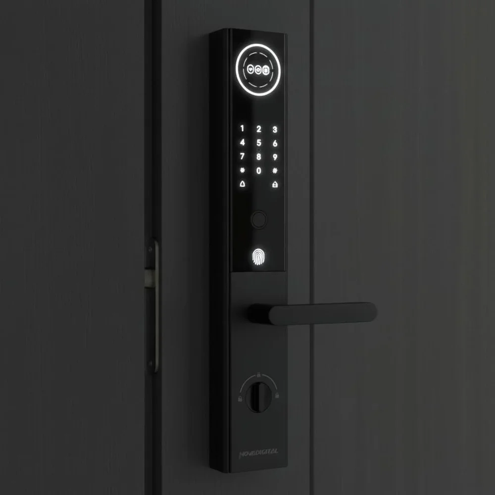 Fechadura Inteligente Elegance Wi-fi Desbloqueio Facil Biometria Senha  App Preto Novadigital Sl-ce